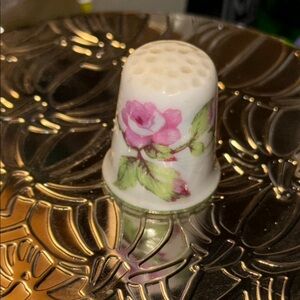 Floral Limoges Made in France Haviland Porcelain Thimble
